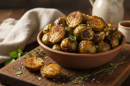 Crispy Brussels Sprouts with Garlic & Casa de Fuego