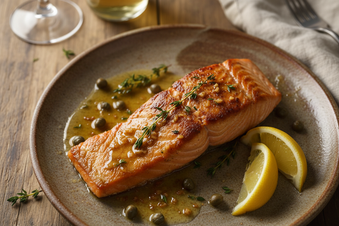 Crispy-Skin Salmon with Brown Butter & Casa de Fuego