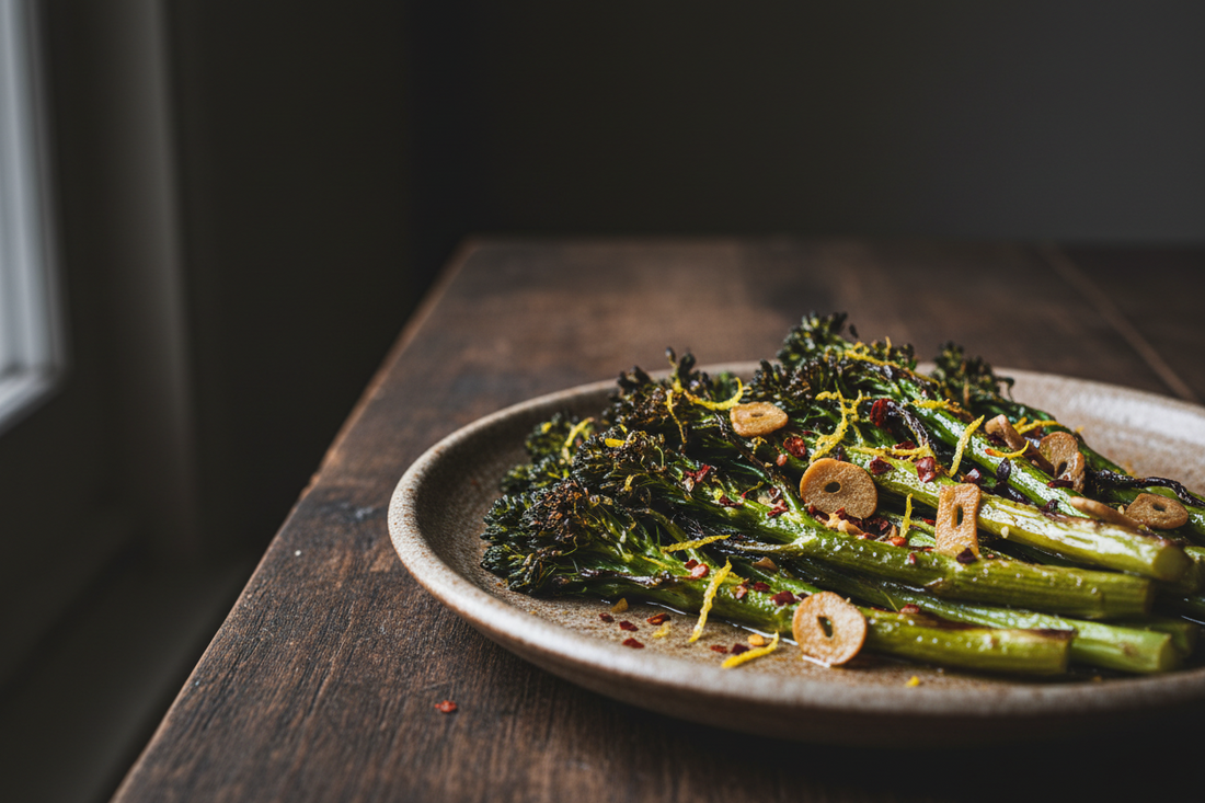 Crispy Roasted Broccolini with Garlic & Casa de Fuego