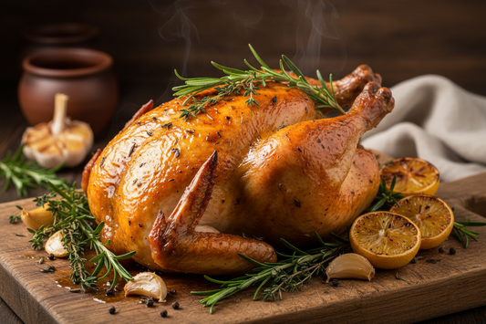 Grilled chicken finished with Casa de Fuego premium finishing salt by Spicerie.